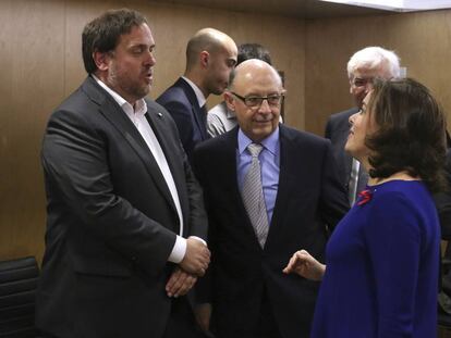 Junqueras a la reuni&oacute; del Consell de Pol&iacute;tica Fiscal i Financera.