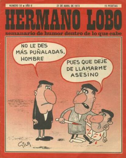 Vinyeta de l’humorista Gila, publicada a la revista 'Hermano Lobo'
l’any 1973.