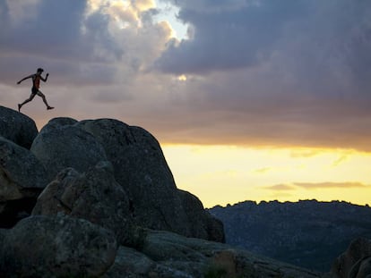 Un corredor en La Pedriza. 