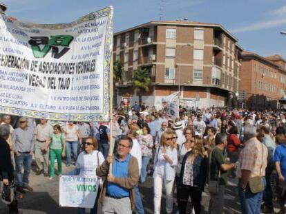 Manifestación en contra del trasvase Tajo-Segura en Talavera.