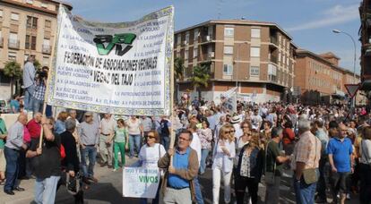 Manifestación en contra del trasvase Tajo-Segura en Talavera.