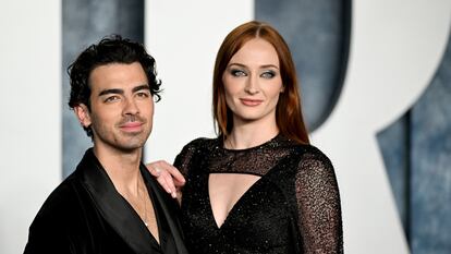 Joe Jonas y Sophie Turner, en la fiesta de los Oscar de 'Vanity Fair', en marzo de 2023, en Beverly Hills (California).