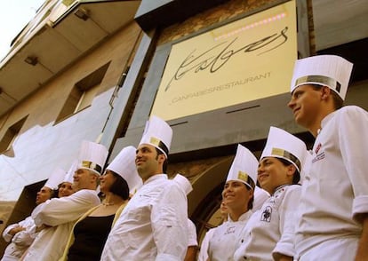 The unveiling of the revamped Can Fabes in Sant Celoni last year.