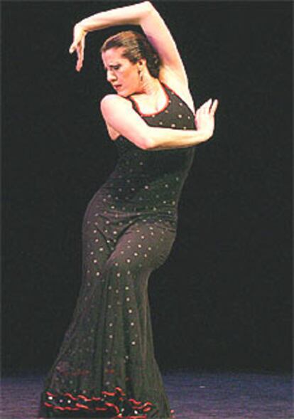 María Pagés, durante un ensayo en el Joyce Theater de Nueva York.