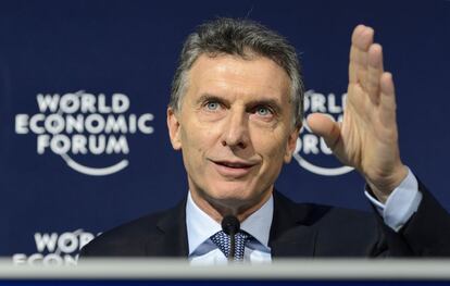 Macri, em Davos, em 22 de janeiro.