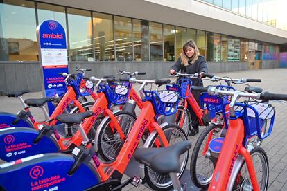 Una de les estacions del nou servei de bicicleta pública metropolitana, disponibles des del passat 30 de gener.