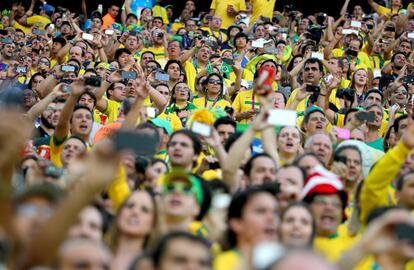 A torcida no Itaquerão.