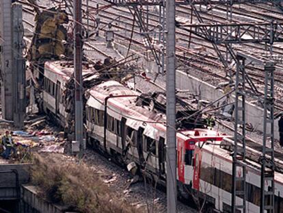 Imagen del tren atacado el 11-M en la estación de Atocha.