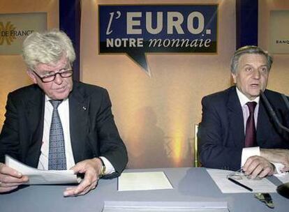 Wim Duisenberg, ex presidente del BCE (izquierda), y Jean-Claude Trichet, actual máximo responsable del banco.