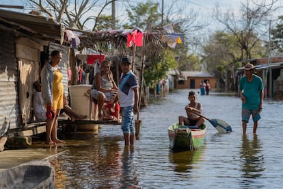 Barrio inundado en la región de 'La Mojana'