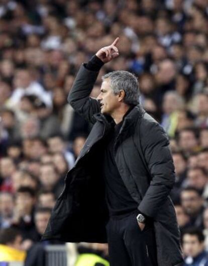 José Mourinho, durante el partido de Liga ante el Valencia