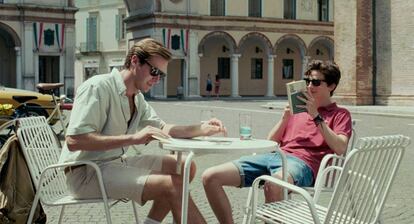 Chalamet en una escena de ‘Call me by your name’.