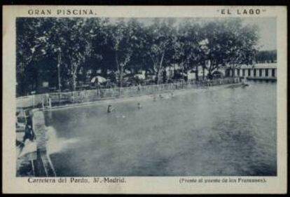 La piscina de lago en el año 1930.