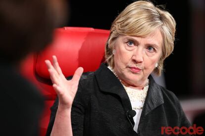 Hillary Clinton durante su intervención en Code Conference.