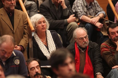 La juez Garbiñe Biurrun y el político nacionalista Francisco Letamendia, en la presentación de la nueva Batasuna.