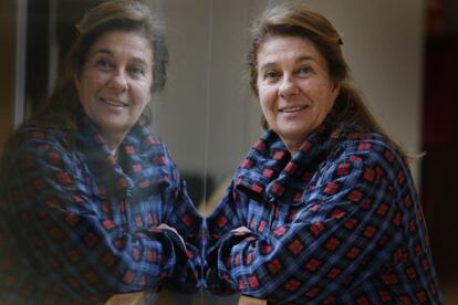 Adriana Kaplan, després de l'entrevista.