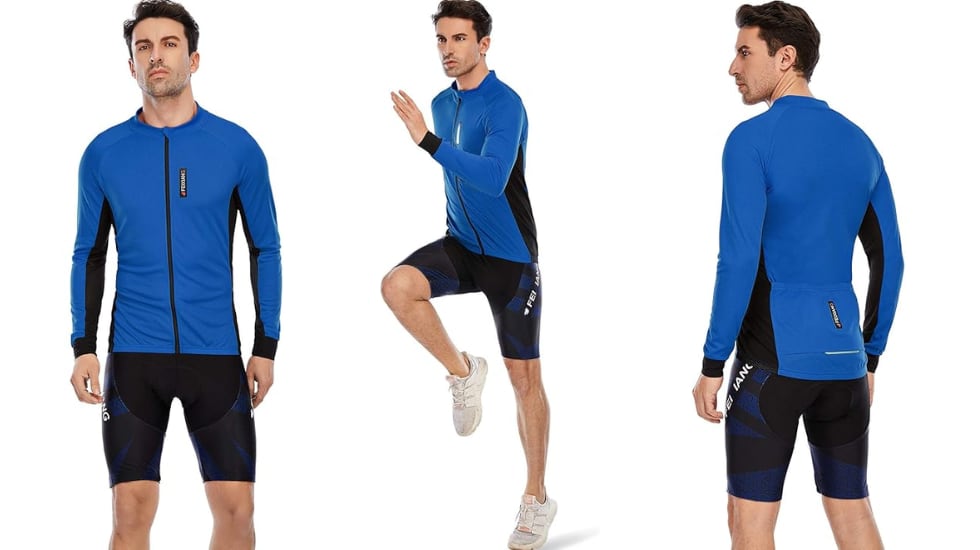 Este maillot de ciclismo está confeccionado con un tejido transpirable.