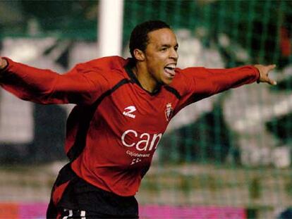 Valdo celebra el gol marcado al Sevilla.