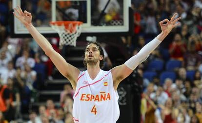 Pau Gasol, en el partido ante Rusia.