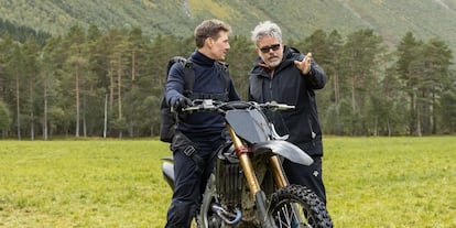 Tom Cruise and Christopher McQuarrie on the set of 'Mission: Impossible - Dead Reckoning Part One'