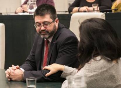 El concejal Carlos Sánchez Mato en el pleno de Madrid.