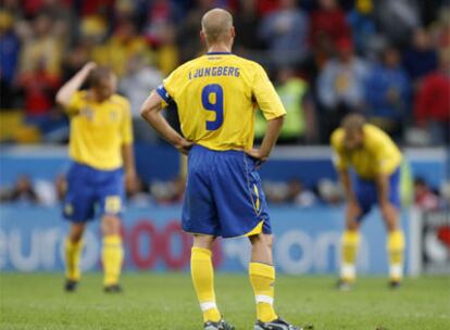 Ljungberg, tras el gol de Villa.