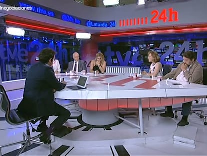 Imagen del programa de tertulia pol&iacute;tica de TVE &#039;La noche 24 horas&#039;.