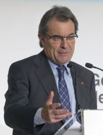 El presidente catalán, Artur Mas, en una rueda de prensa.