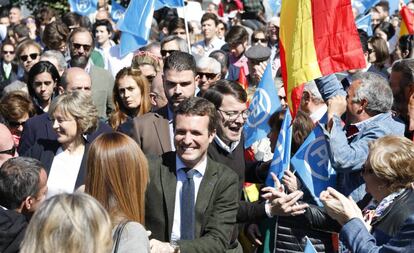 Pablo Casado, en un mitin en Valladolid.