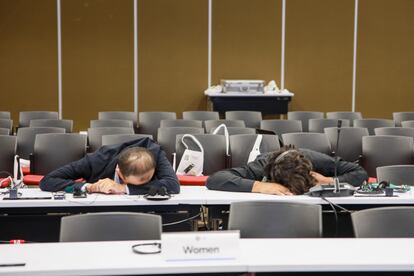 Participantes durante la sesin de la Conferencia de la ONU sobre Biodiversidad Biolgica (COP16) en Cali (Colombia). El 2 de octubre 2024.