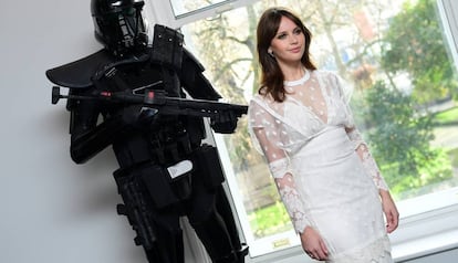 Felicity Jones, en el estreno de 'Rogue One: una historia de Star Wars' en Londres el pasado 14 de diciembre.