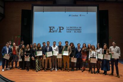 Acto de graduación de la 35ª promoción de la Escuela de Periodismo UAM- EL PAÍS, en la Universidad Autónoma de Madrid.