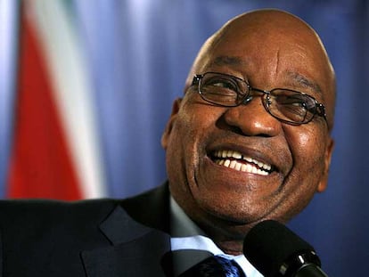 Jacob Zuma, presidente del Congreso Nacional Africano, el martes en una conferencia en Washington.