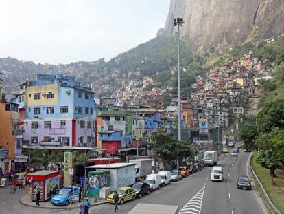 Favela da Rocinha, no Rio de Janeiro.