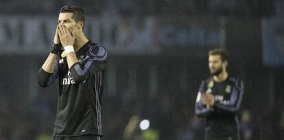 Cristiano Ronaldo, durante el partido de ayer.