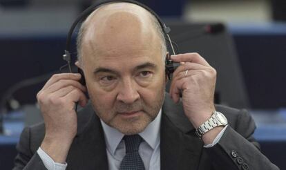 El comisario europeo de Asuntos Económicos, Pierre Moscovici, en el Parlamento Europeo.