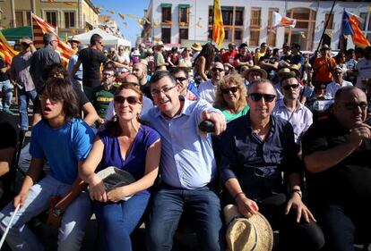 Enric Morera, durante l'Aplec de El Puig.