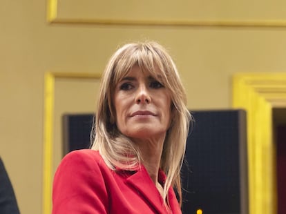 Begoña Gómez en el debate de investidura de su esposo, Pedro Sánchez, como presidente del Gobierno en el Congreso de los Diputados, el 15 de noviembre de 2023.