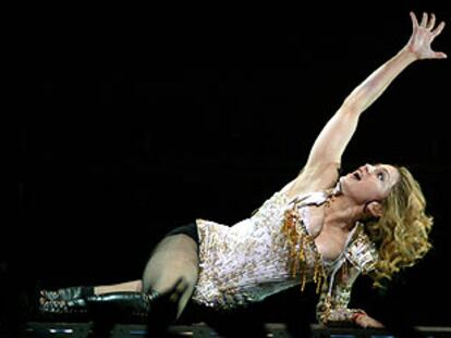 Madonna, en el concierto de anoche en Lisboa.