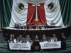 CIUDAD DE MÉXICO, 07OCTUBRE2020.- Protestas de grupos parlamentarios durante la sesión ordinaria de la Cámara de Diputados en donde continúa la discusión de la desaparición de 109 fideicomisos públicos.
FOTO: MARIO JASSO/CUARTOSCURO.COM