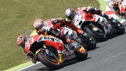 Marc Márquez, antes de caer.