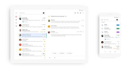 Gmail estrena nuevo diseño, mucho más limpio, con más blancos respecto de la versión actual