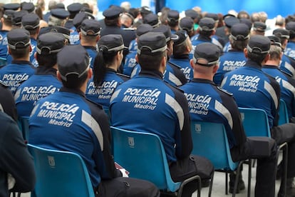 Polic&iacute;as municipales durante la celebraci&oacute;n del patr&oacute;n el pasado 24 de junio.