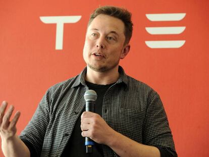 Elon Musk en una conferencia