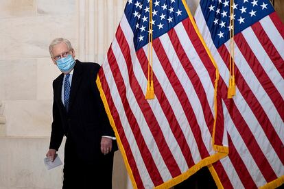 El líder republicano en el Senado, Mitch McConnell.