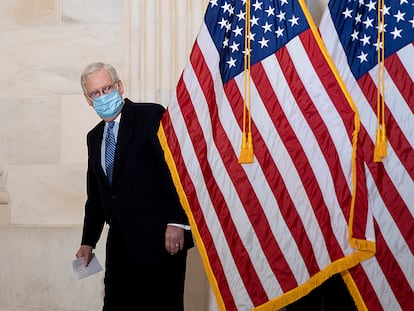 El líder republicano en el Senado, Mitch McConnell.