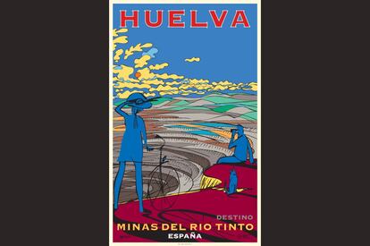 La exposición “Carteles turísticos. Huelva. 30 años” consiste en 22 carteles de la campaña Huelva Destino, de 74 por 120 centímetros.