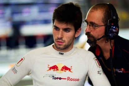 Jaime Alguersuari, en el Gran Premio de Singapur.