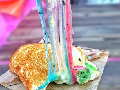 Un'Rainbow Chilled Cheese' en toso su esplendor.