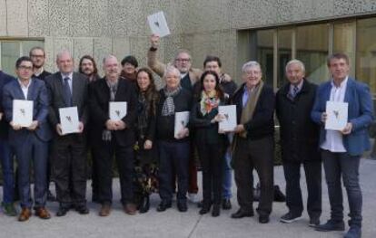 Cocineros en la presentación del libro de Pedro Subijana.